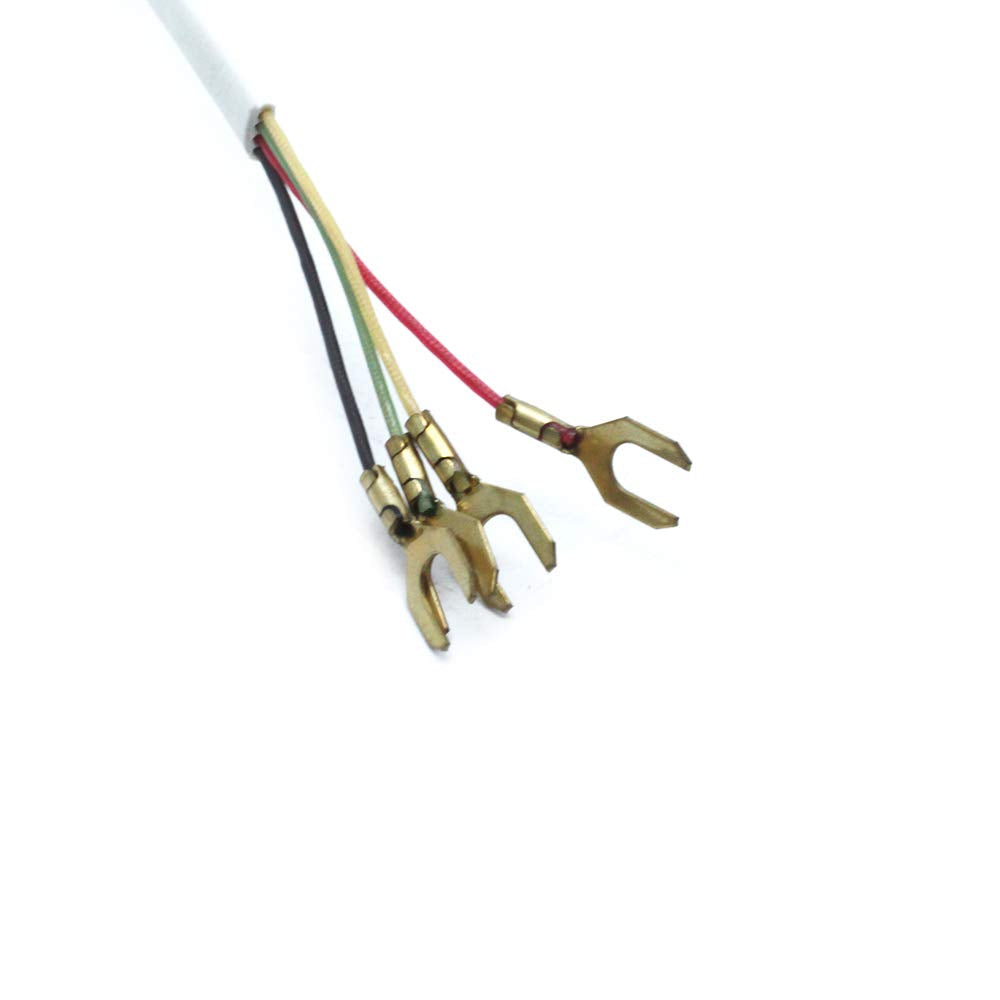 Sscon 5Pcs 6P4C RJ11 to 4 Spade Lug Telephone Cord Cable Connector (White 6.6Ft)