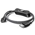 ANDTOBO USB Switch Extension Cable, (Upgraded Data + Power) USB Extension Cord with On/Off Power Switch Cable for LED Strips, iOS System, etc- 3.3 FT