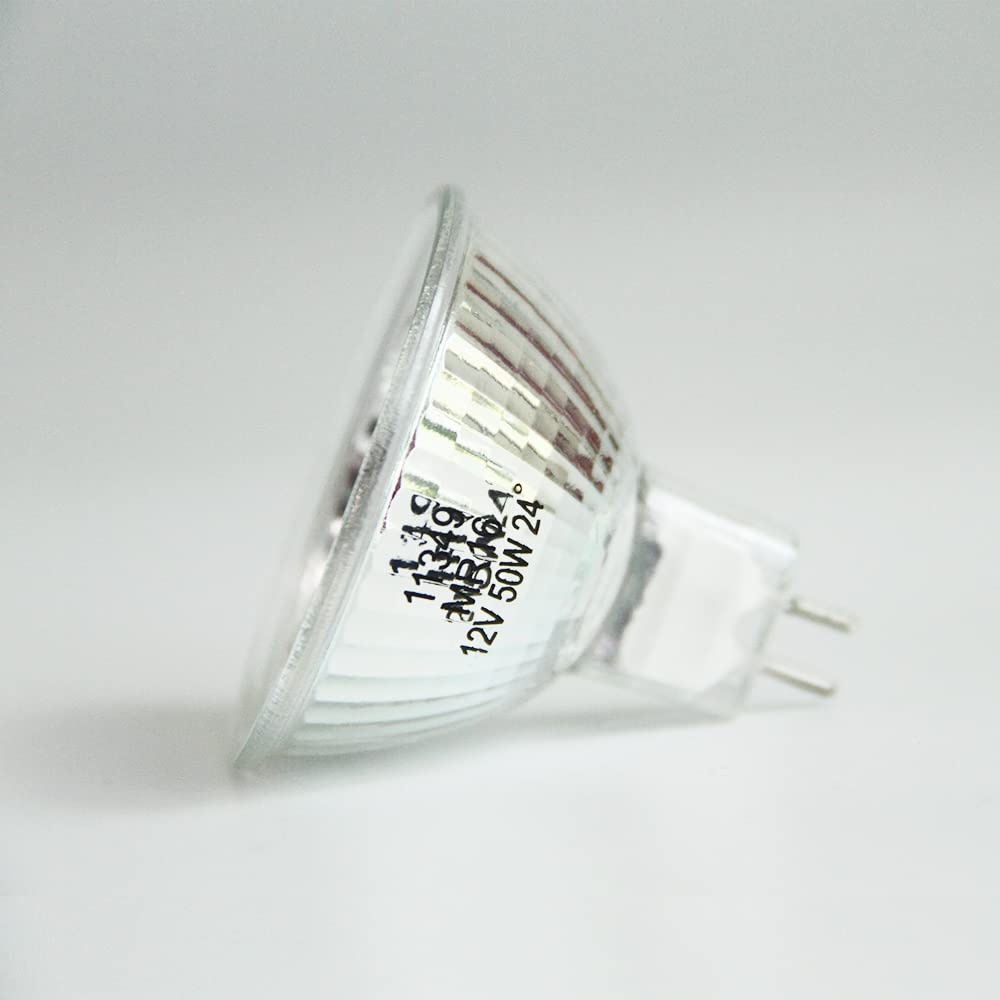 Green Energy Lighting 10-Pack EXZ 50W 12V Halogen Lamp MR16 Narrow Flood GU5.3 Open Face (No Front Glass)