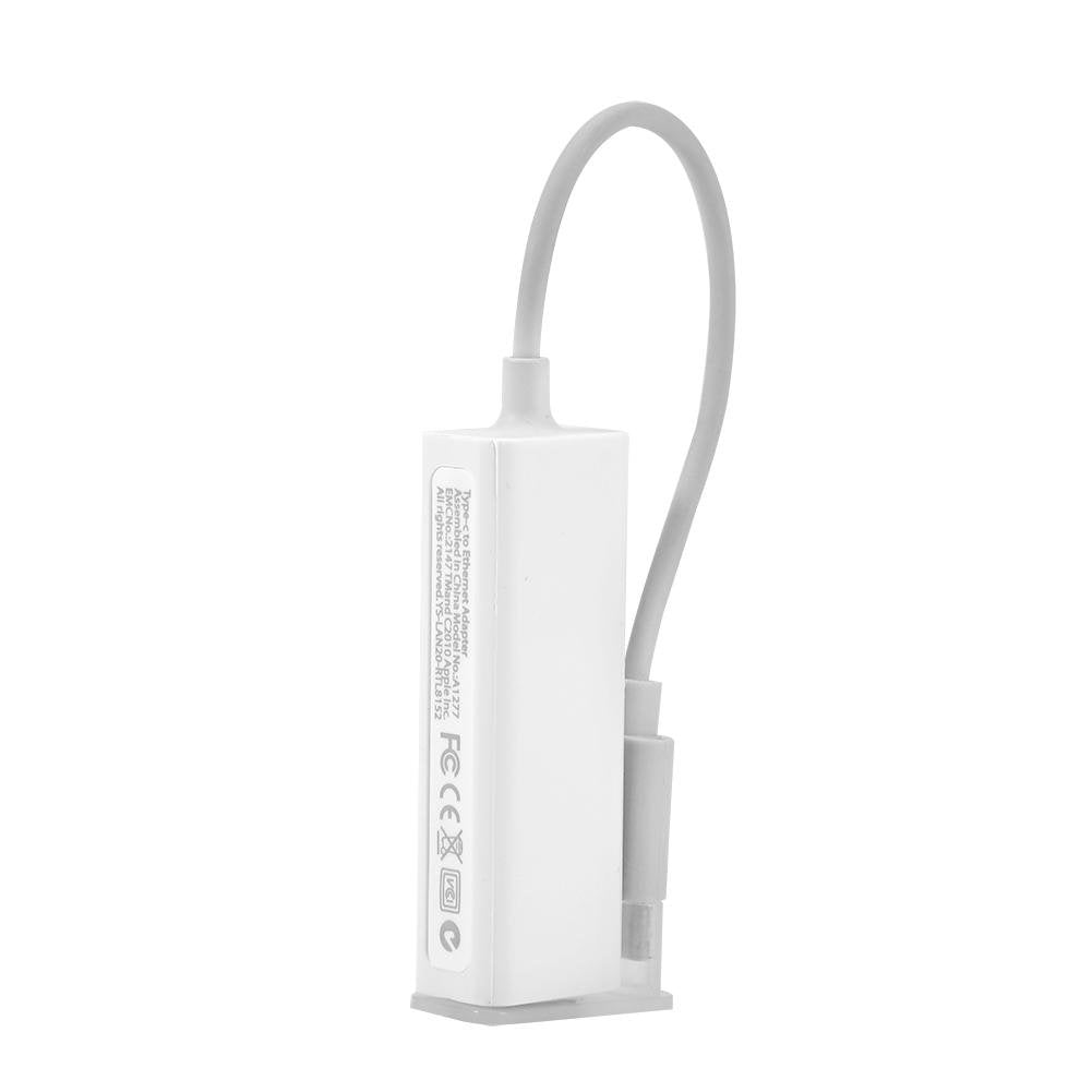 Diyeeni USB-C to Ethernet Adapter, USB 3.1 Type-C to RJ45 100Mbps Ethernet LAN Network Adapter, Charging and Surfing 2 in 1 for PC, Laptop, Tablet