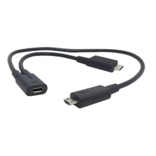 chenyang Micro USB 1 to 2 Y Splitter Cable,Micro USB 1 to 2 Charging Extension Cable Supports Charging Two Devices at The Same Time