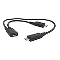 chenyang Micro USB 1 to 2 Y Splitter Cable,Micro USB 1 to 2 Charging Extension Cable Supports Charging Two Devices at The Same Time