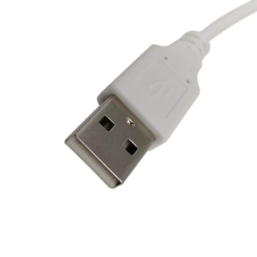 DZYDZR 3pcs Extension Cable USB to DC Cable - 5V USB 2.0 Port Male to DC 5V Male 5.5mm x 2.5mm Power Cord White 100cm(3.3ft)