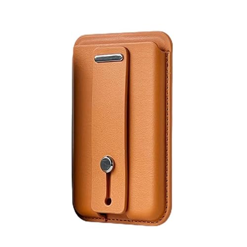 zhuja Phone Wallet Stand, Strong Magnetic Cellular Card Holder for iPhone 17/16/15/14/13/12 Series, Vegan Leather Magnetic Cell Wallet