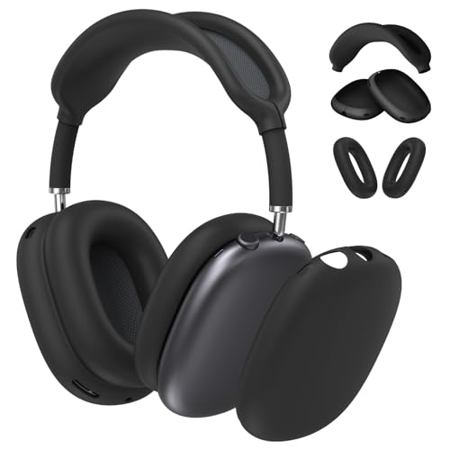 Fintie 3 in 1 Silicone Case Cover for AirPods Max 2 (2026) and AirPods Max 1 (2020/2024) Headphone, Anti-Scratch Ear Pad/Ear Cups/Headband Cover, Soft