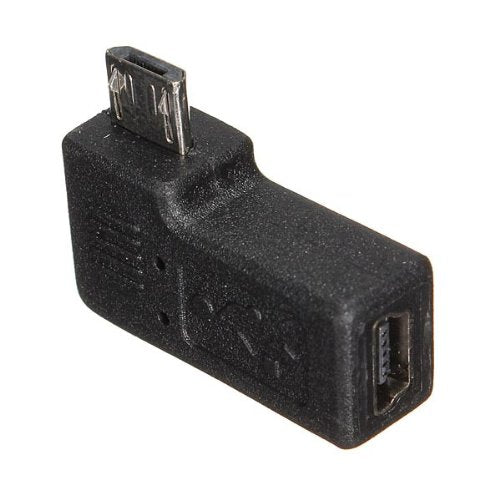 Tekit USB2.0 5P Micro Male to Mini USB Female Right Angle Elbow Plug Power Adapter Travel Plug Adapter. Female Socket Mini-USB to 90 Degree Angle…
