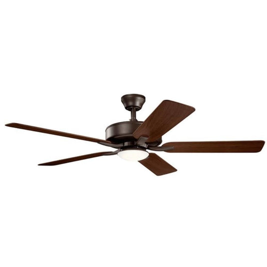 Bailey Street Home Ceiling Fan with Light Kit with Transitional Inspirations 12.5 inches Tall By 52 inches Wide-Satin Natural Bronze Finish