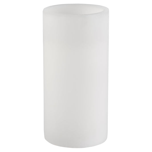 Mikasa LED Pillar Candle, White Real Wax Flameless Candle with Flickering Light, 5-Hour Timer, 4 x 8 Inch, Battery Operated Decorative Candle for Home