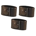 Boston Leather Firefighter Leather Radio Cord Keeper 3 Pack