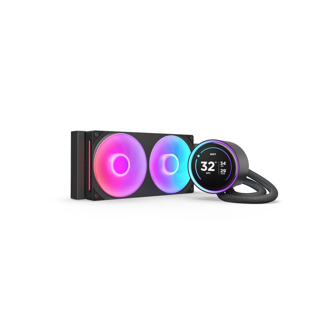 NZXT Kraken Elite 240 RGB 2024 - AIO CPU Liquid Cooler - 240mm Radiator - F240 RGB Core Fan - Customizable 2.72" IPS LCD - NZXT Turbine Pump - AMD®