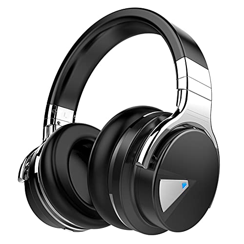 Silensys E7 Active Noise Cancelling Headphones Wireless Bluetooth Headphone with Microphone Deep Bass Over Ear, Comfortable Protein Earpads, 30 Hours…