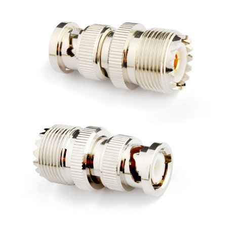 Saide Electronics 2pcs RF coaxial Coax Adapter BNC Male to UHF Female SO-239 SO239