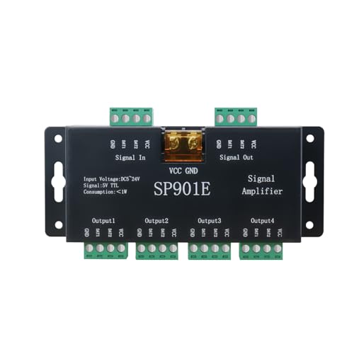 PAUTIX SP901E LED Pixel SPI Signal Amplifier Repeater for WS2811 WS2813 SK6812 WS2815 WS2801 SK9822 etc All The RGB Addressable LED Strip Lights
