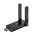 WiFi Adapter for Desktop PC, Wireless Adapter Wide-Coverage Dual Band 2.4GHz 400Mbps and 5GHz 867Mbps, USB 2.0, Dual High Gain Antenna, Supports