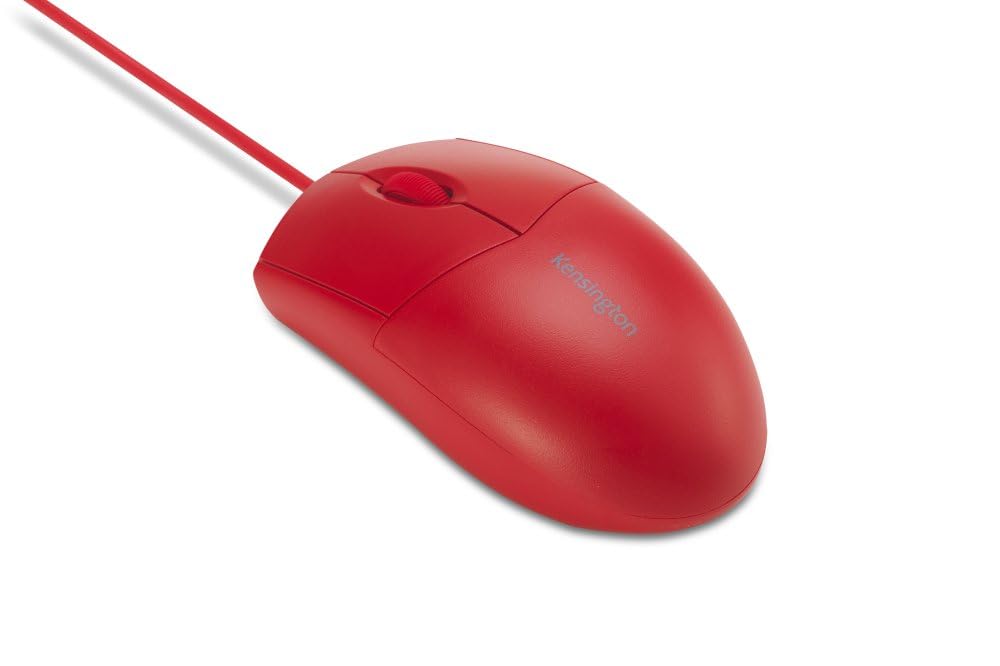 Kensington Pro Fit Wired Washable USB Computer Mouse K75239US, Red