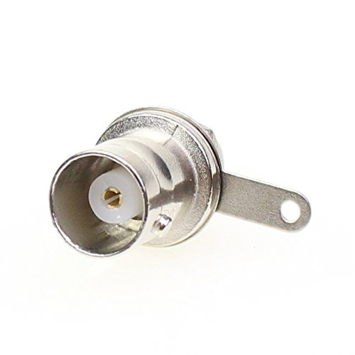 exgoofit BNC Female Nut Bulkhead Panel Connector 20-Pack Solder Jack Adapters for Monitor Equipment RG58 RG59 RG6 RF Coaxial Cable Welding Machine