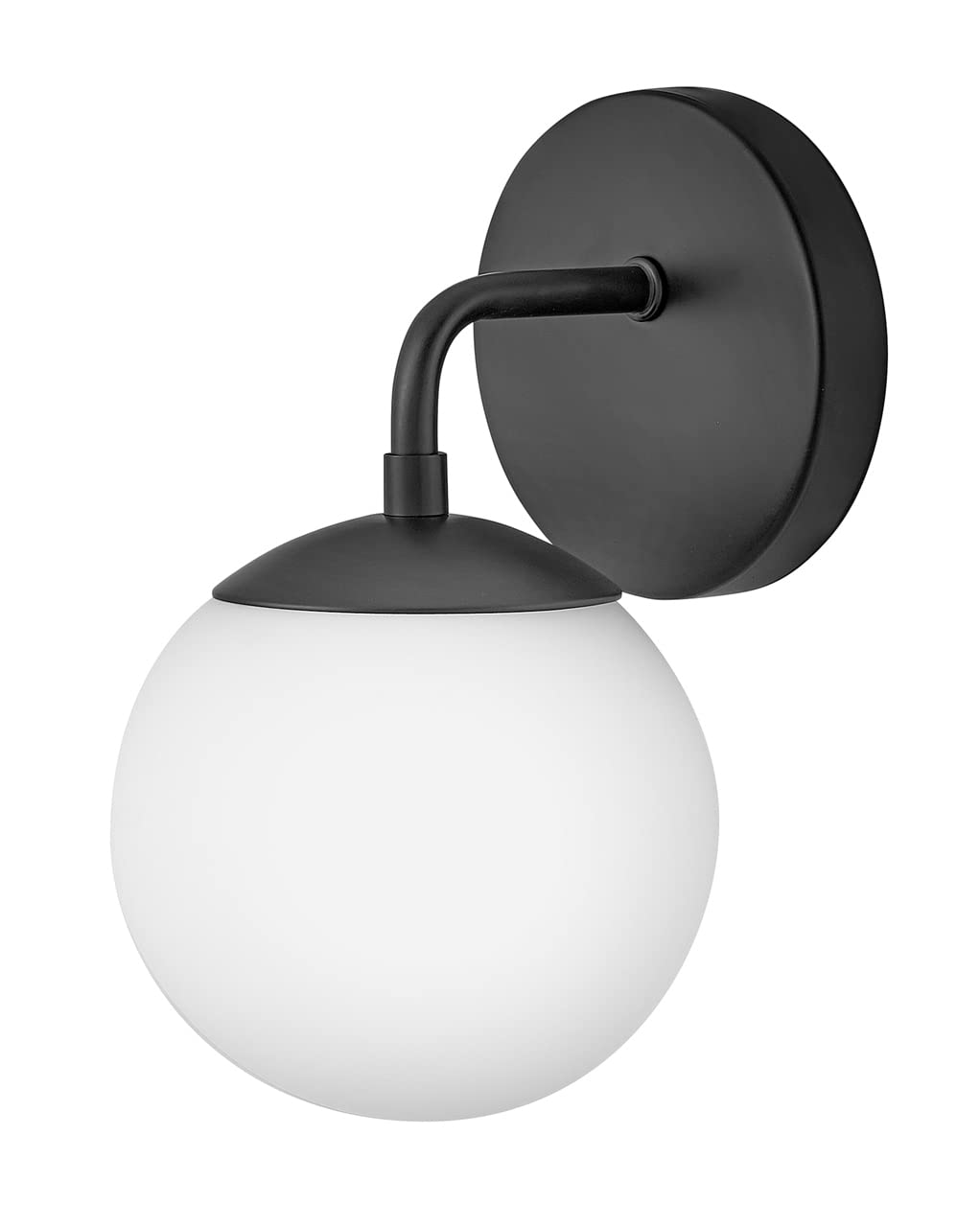Lark Julep Single Bath Vanity Light, Art Deco Globe, Modern Style, Black
