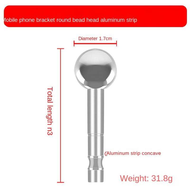 ThtRht 3 Pack Boom Arm to 17mm Ball 1/4 inch 3/8 Screw Bolt Mount Connector Adapter Joint Head Converter for Microphone Arm Stand Mic Arm Scissor