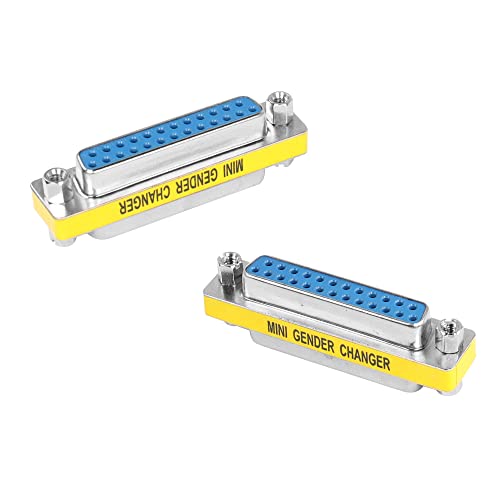 MEIRIYFA DB25 25 Pin Gender Changer D-SUB 25Pin Coupler Serial Cable Gender Changer RS232 VGA Adapter Connetor for Applications Pack of 2 (Female…