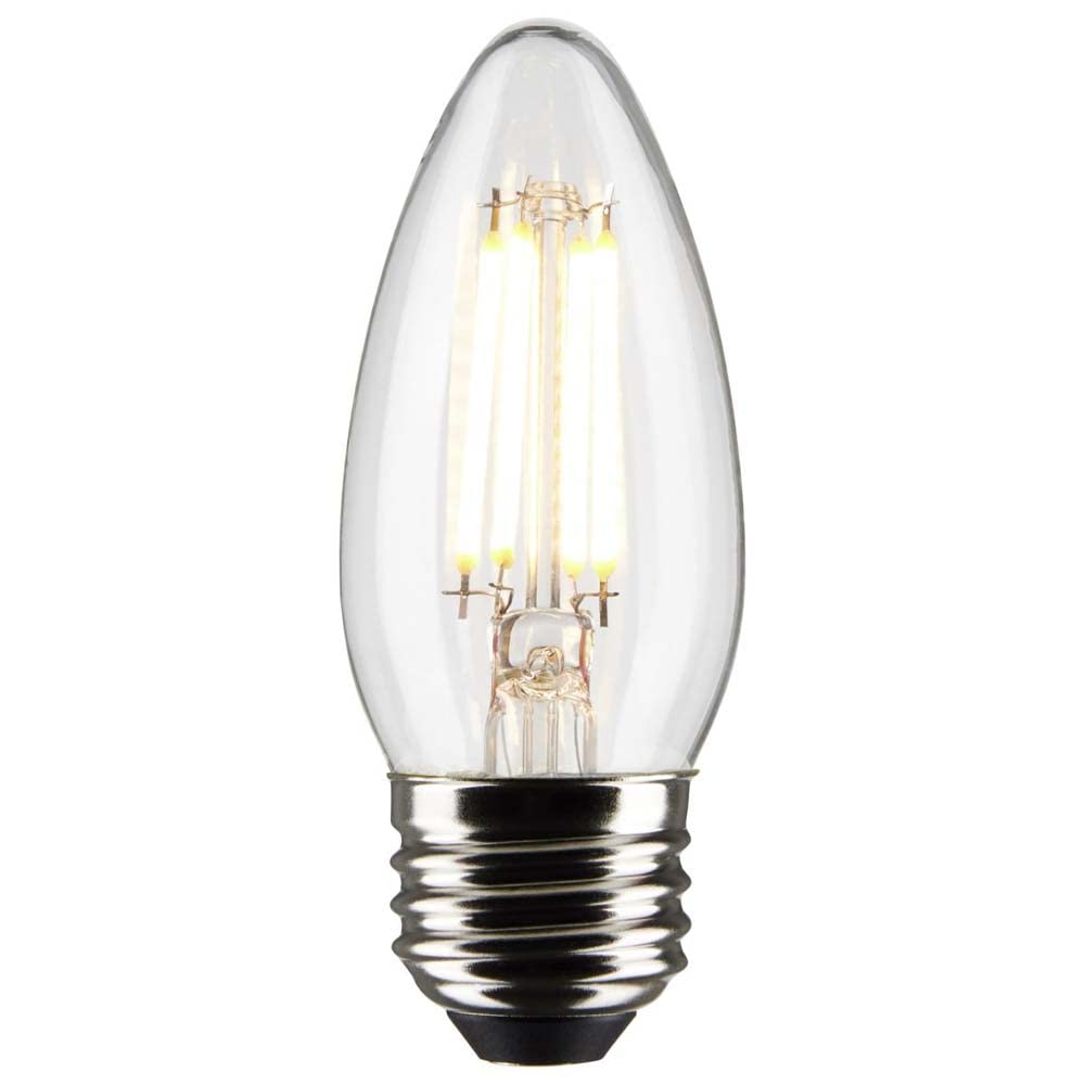 Satco 4-Watt LED E26 Light Bulb, 4000K, 15000 Hour Rating, Dimmable