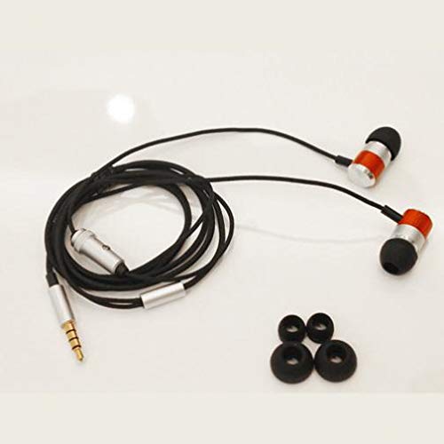 Wired Earphones Hi-Fi Sound Headphones for Moto G Stylus 5G - Handsfree Mic Headset Wooden Earbuds in-Ear Earpieces Microphone Compatible…