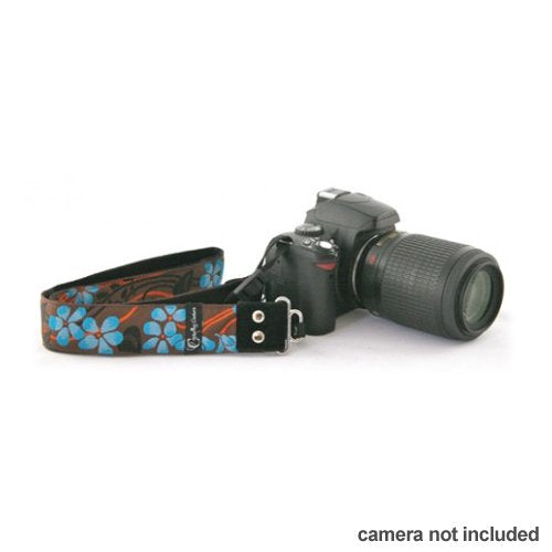 Capturing Couture Hibiscus Ocean 1.5" Camera Strap (Brown)