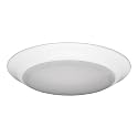 Jesco Lighting CM405M-27wH 2700K LED Low Profile Ceiling Fixture ADA Sconce/Retrofit with Polycarbonate Shade, White, 6"