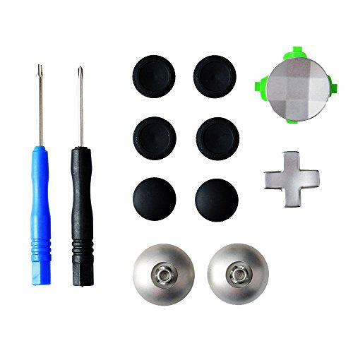 Gam3Gear 11 in 1 Metal Alloy Analog Thumbstick D-Pad Directional Button Set for Xbox One Elite/ Xbox One/ Xbox One S/ Xbox One X Controller with Open
