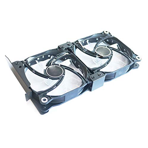 Maxmoral 1-Pack Dual Fan Mount Rack PCI Slot Bracket for Video Card DIY Support 9cm/12cm Fan Computer Radiator Holder