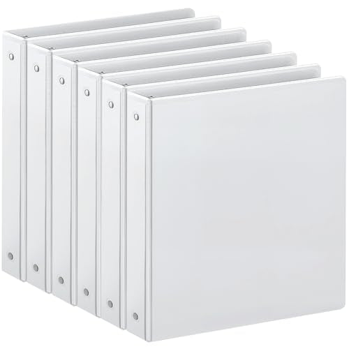 SUIN 1-inch 3 Ring Binder with 2 Pockets, Clear Customizable View Binders for US Letter Size 8.5'' x 11'', PVC Free, 1'' Binder for Office, Home,