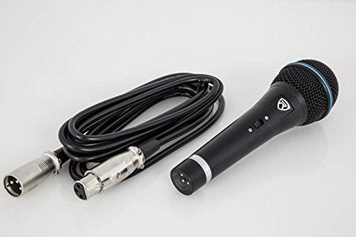 Rockville Mic Bundle: (2) RMC-XLR Professional Dynamic Cardioid Metal Microphones, (2) XLR Cables, 2-Piece