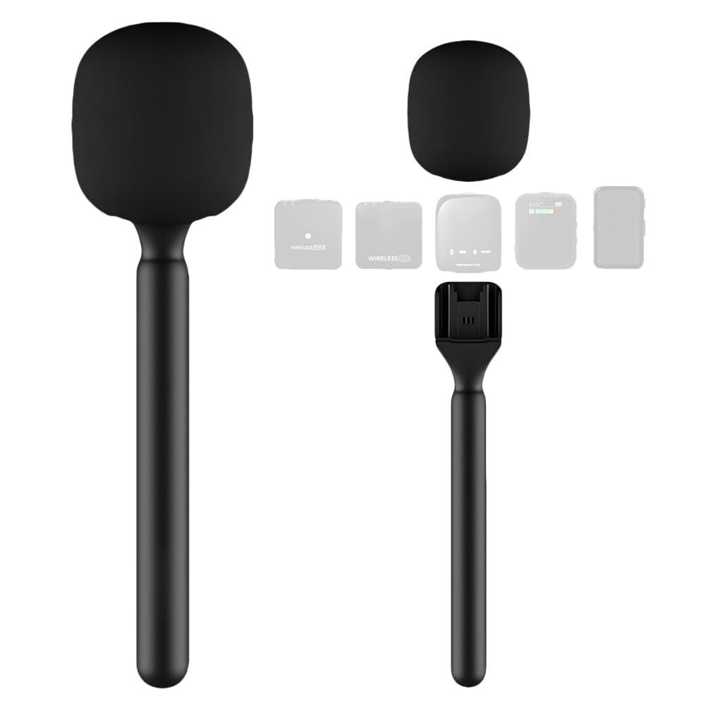 DJI Mic Holder Microphone Stand Handheld Interview Mic Holder for RODE & DJI Wireless GO,Compatible with Lavalier Rigs, Flag Stations, Vlogging