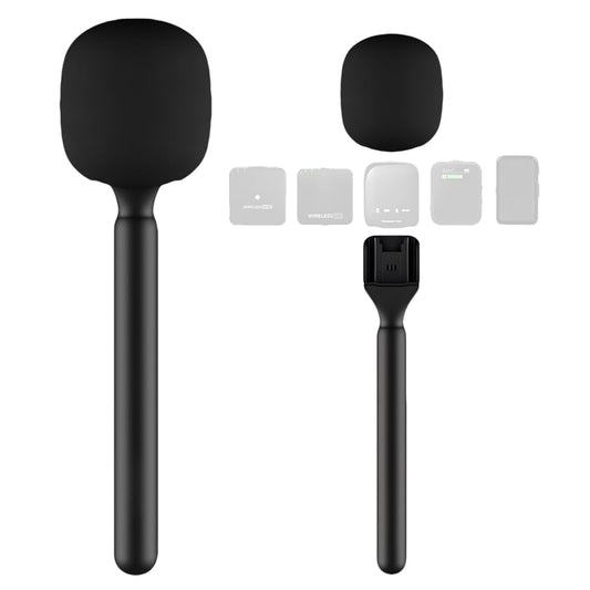 DJI Mic Holder Microphone Stand Handheld Interview Mic Holder for RODE & DJI Wireless GO,Compatible with Lavalier Rigs, Flag Stations, Vlogging