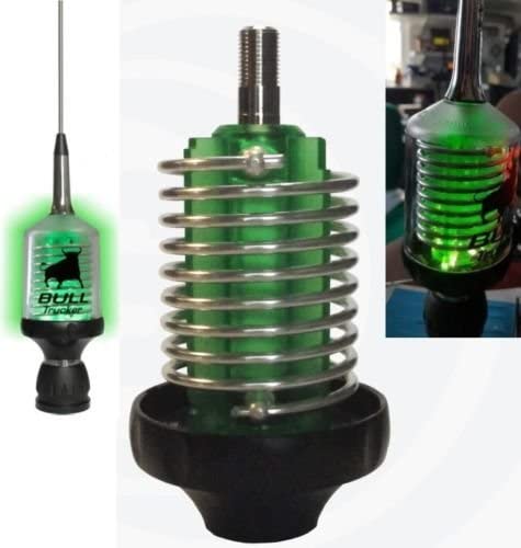 Sirio Bull Trucker 5000 PL5000W CB & 10M Green LED Mobile Antenna with Mag 145 PL Mag Mount