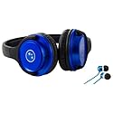 Able Planet Musicians' Choice Over-the-Ear Stereo Headphones PLUS Sound Isolation Earphones, SH180BLM-SI170BL, BLUE