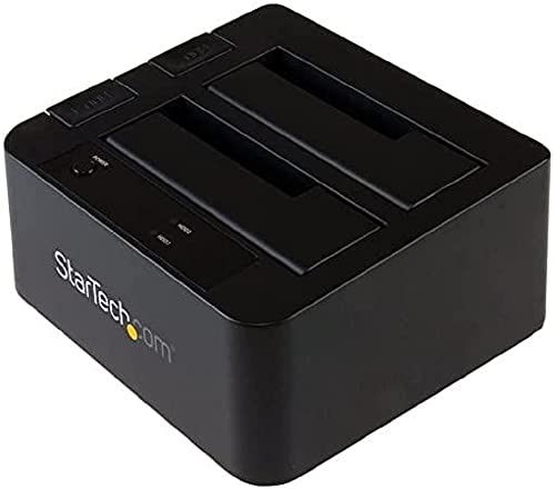 StarTech.com Dual-Bay USB 3.1 to SATA Hard Drive Docking Station, USB 3.1 (10 Gbps), External 2.5/3.5" SATA I/II/III, SSD/HDD Docking Station