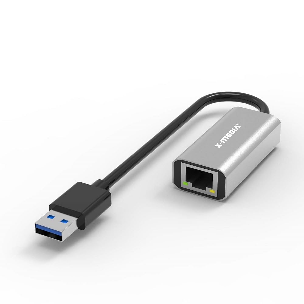 X-MEDIA XM-UE3000 USB 3.0 Type-A 10/100/1000Mbps Gigabit Ethernet LAN Network Adapter | Plug & Play | Realtek RTL8153 Chipset | Windows 11 & Linux