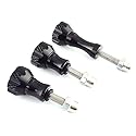 MaximalPower CA GP CNC Screw(BK) Aluminum Thumb Knob Bolt Nut Screw Kit for GoPro Hero 4/3+/3/2/1, Pack of 3 (Black)