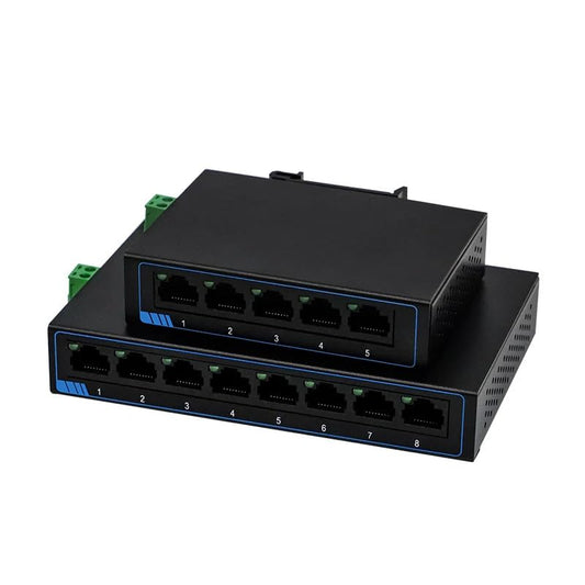 Lubeby Smart 5 Ports 10/100M Adaptive Ethernet Network Switch Supports DC or Terminal Power Supply USR-SF1005