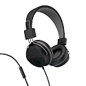 JLab Neon Folding On-Ear Headphones, Black, Wired Headphones, Tangle Free Cord, Noise Isolation, 40mm Neodymium Drivers, C3 Sound (Crystal Clear