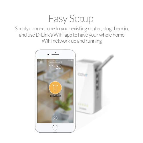 D-Link PowerLine COVR-P2502 AC1200 Smart Whole Home Mesh Wireless System Hybrid Dual Band Wall Plug in 3 x Gigabit Ports (2 x P2500 Adapters Kit)