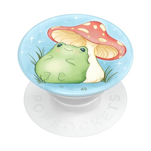 PopSockets Adhesive Phone Grip, Holder, Phone Stand, Mushroom - Sleepy Frog