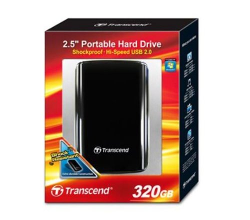 StoreJet 25D2 320 GB External Hard Drive - White