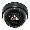 VideoSecu Fake Dummy Imitation Dome Security Camera with Flashing Light LED Cost-Effective Security CCTV Simulated Dome Camera 3PZ