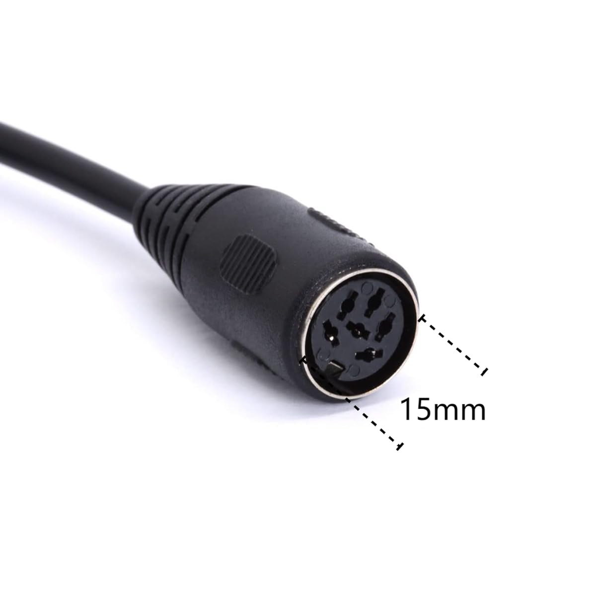 GLHONG Midi Din 6 Pin Plug Connector Extension Cable, 6 Pin Din Male to Female Plug AV Adapter Audio Socket for Digital Audio (1.5 M / 5 FT)