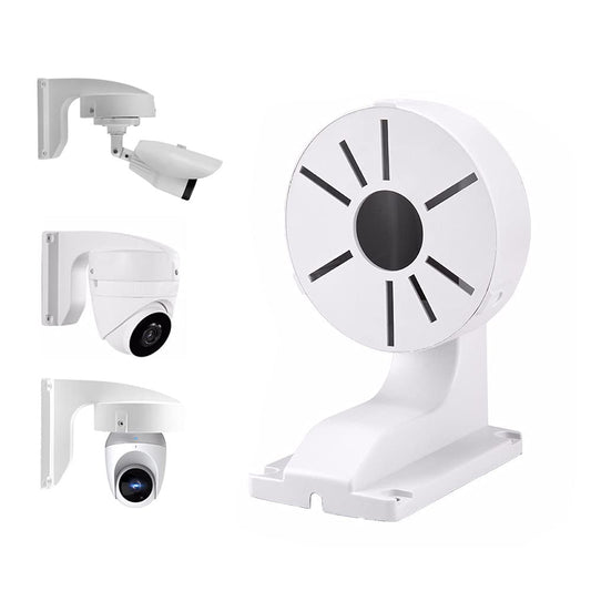 compcctv Security Camera Mount Bracket, ABS Indoor Outdoor Wall Mount L-Type Bracket for CCTV Security Dome IP Camera Mounting, Dome Camera Mount