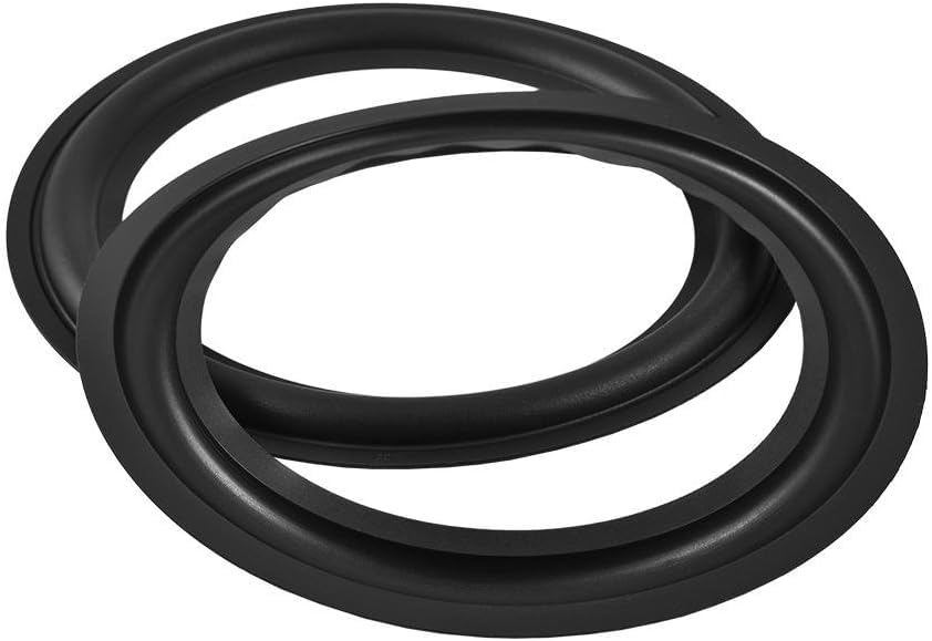 SiyphuNing 2pcs 8inch 8" Rubber Ring Black Speaker Perforated Rubber Foam Edge Surround Rings Repair Kit for Speaker Repair Kit DIY Replacement Parts