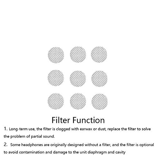 Earbuds Filters Earphone Filter Mesh Compatible for Raycon E55 E25,Skullcandy Indy,Sennheiser ie800 IE40 PRO,Bang & Olufsen Beoplay h5 E8,Samsung…