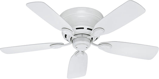 Hunter Low Profile IV, Indoor, Ceiling Fan, No Light, 42 inch, Snow White