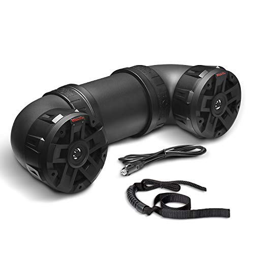 BOSS Audio Systems ATVB6.5R ATV UTV Weatherproof Sound System - 6.5 Inch Speakers, 1 Inch Tweeters, Built-in Amplifier, Bluetooth, Rechargeable